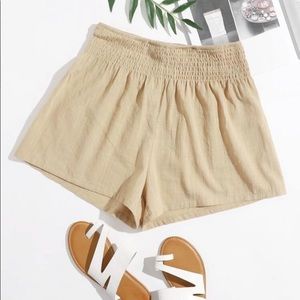 Shein khaki paper bag shorts